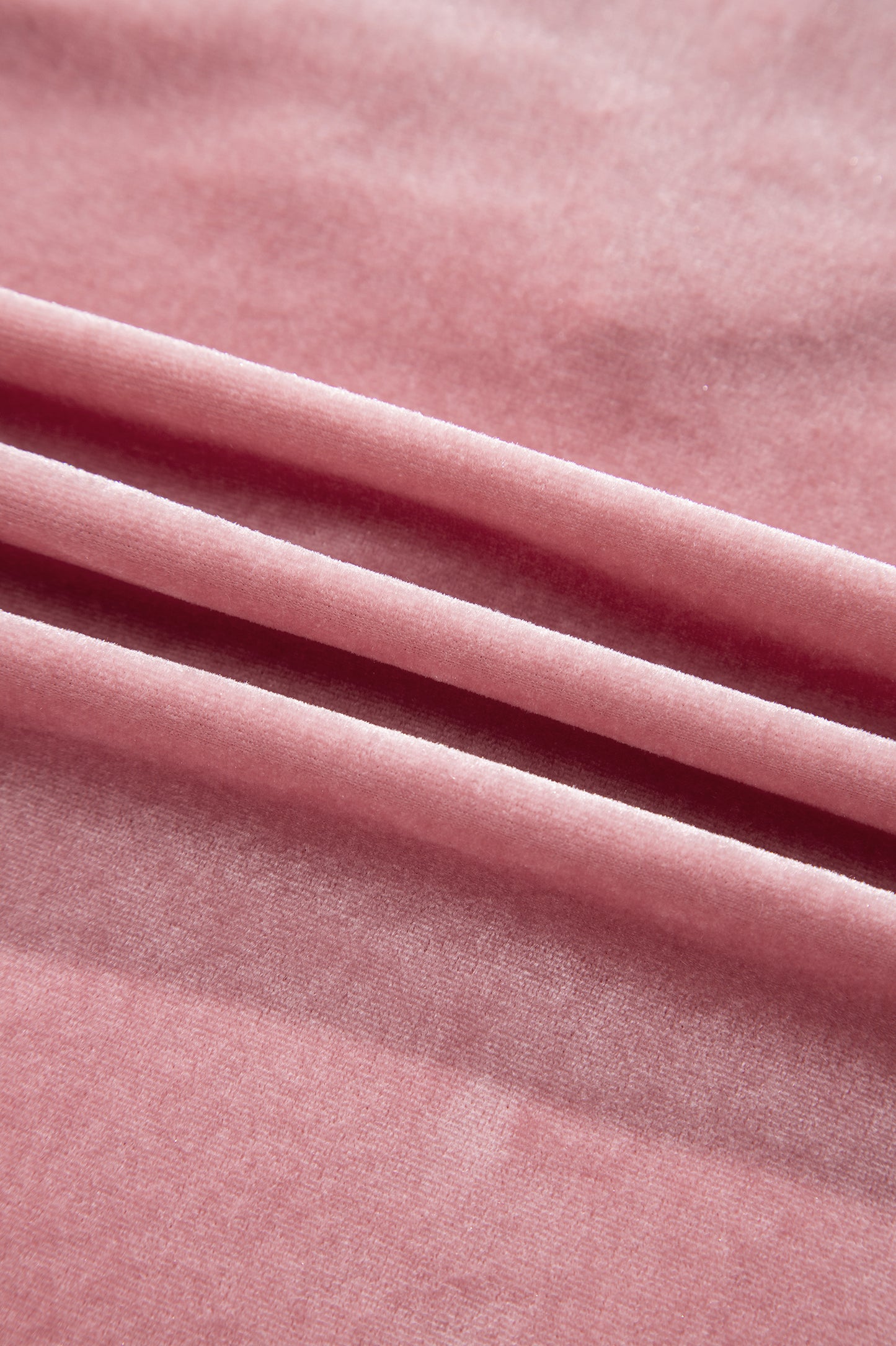 Fushia Solid Color Velvet Ribbon Bow Knot Long Sleeve Blouse