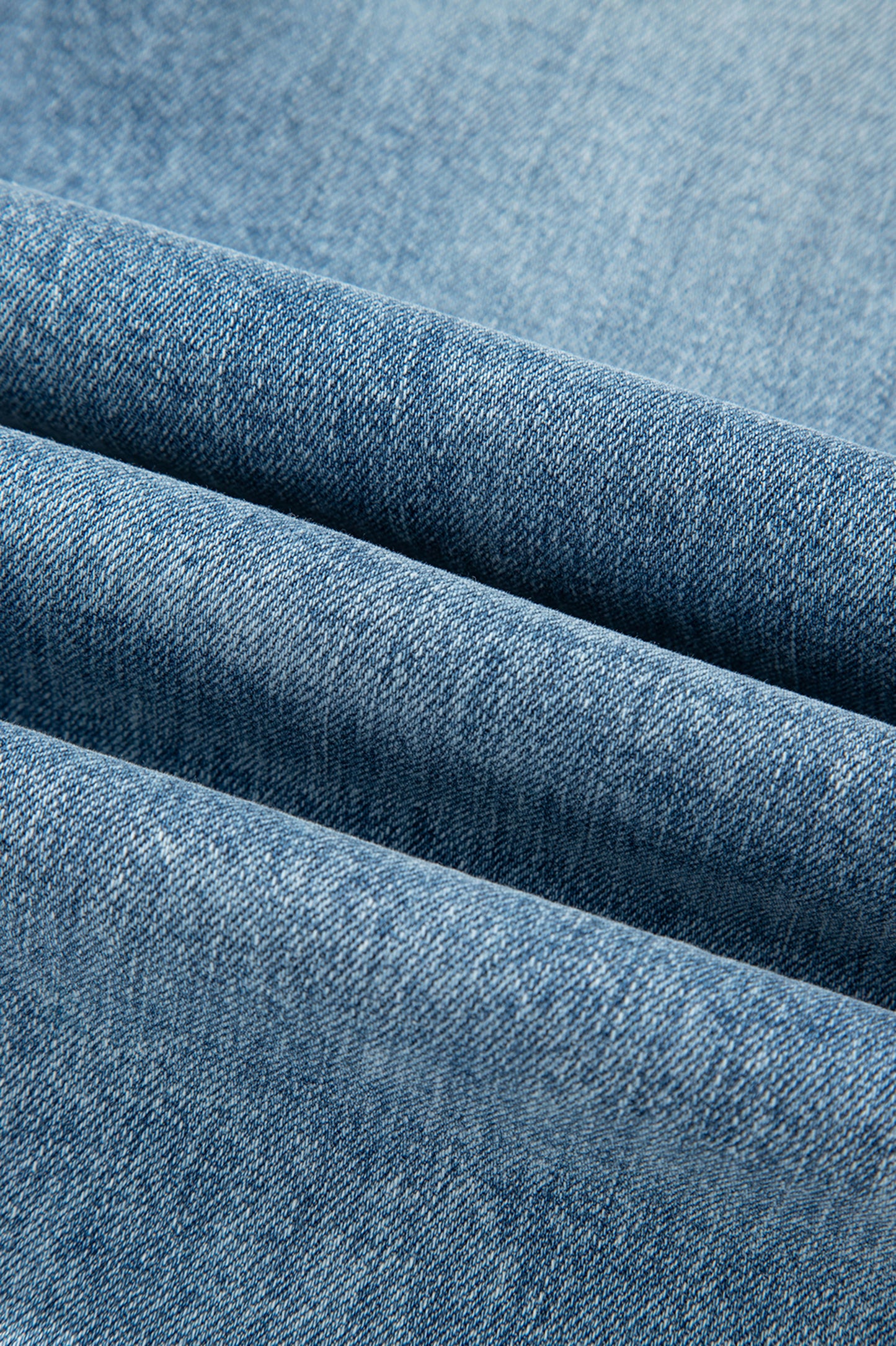 Myosotis Raw Hem Ripped Open Knee Fit Flare Jeans