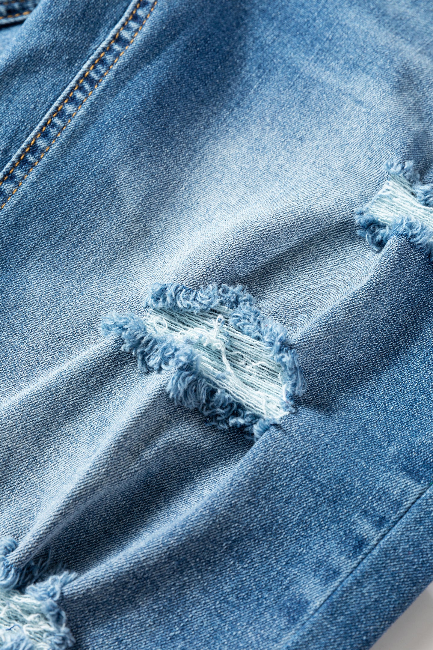 Myosotis Mid Rise Distressed Sneak Peek Straight Leg Jeans