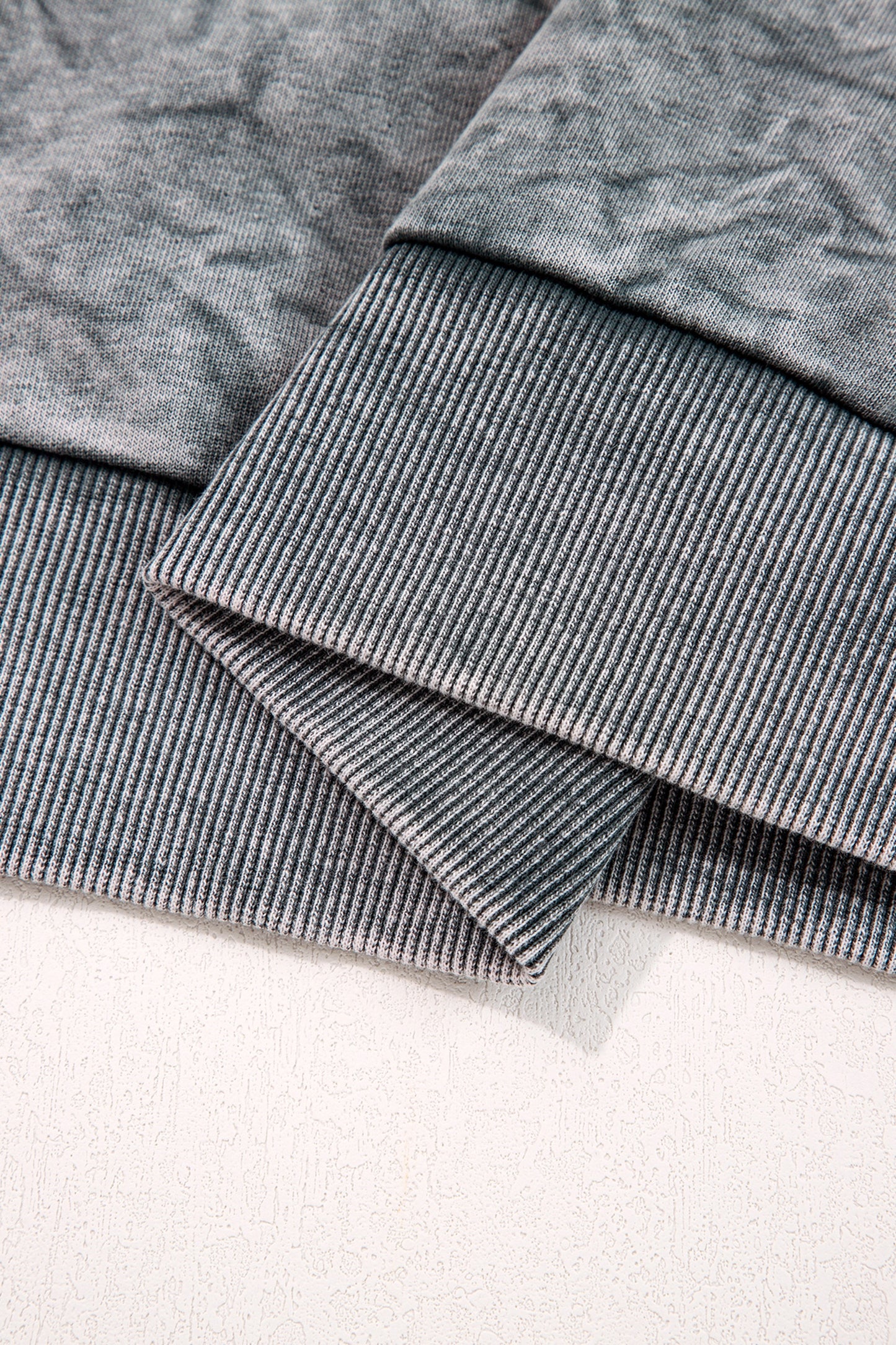 Real Teal saved by grace Letter Embroidery Mineral Wash Loose Sweatshirt