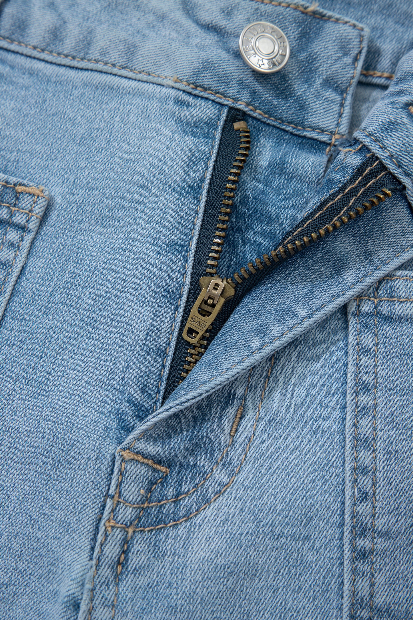 Myosotis High Rise Patch Pocket Denim Shorts