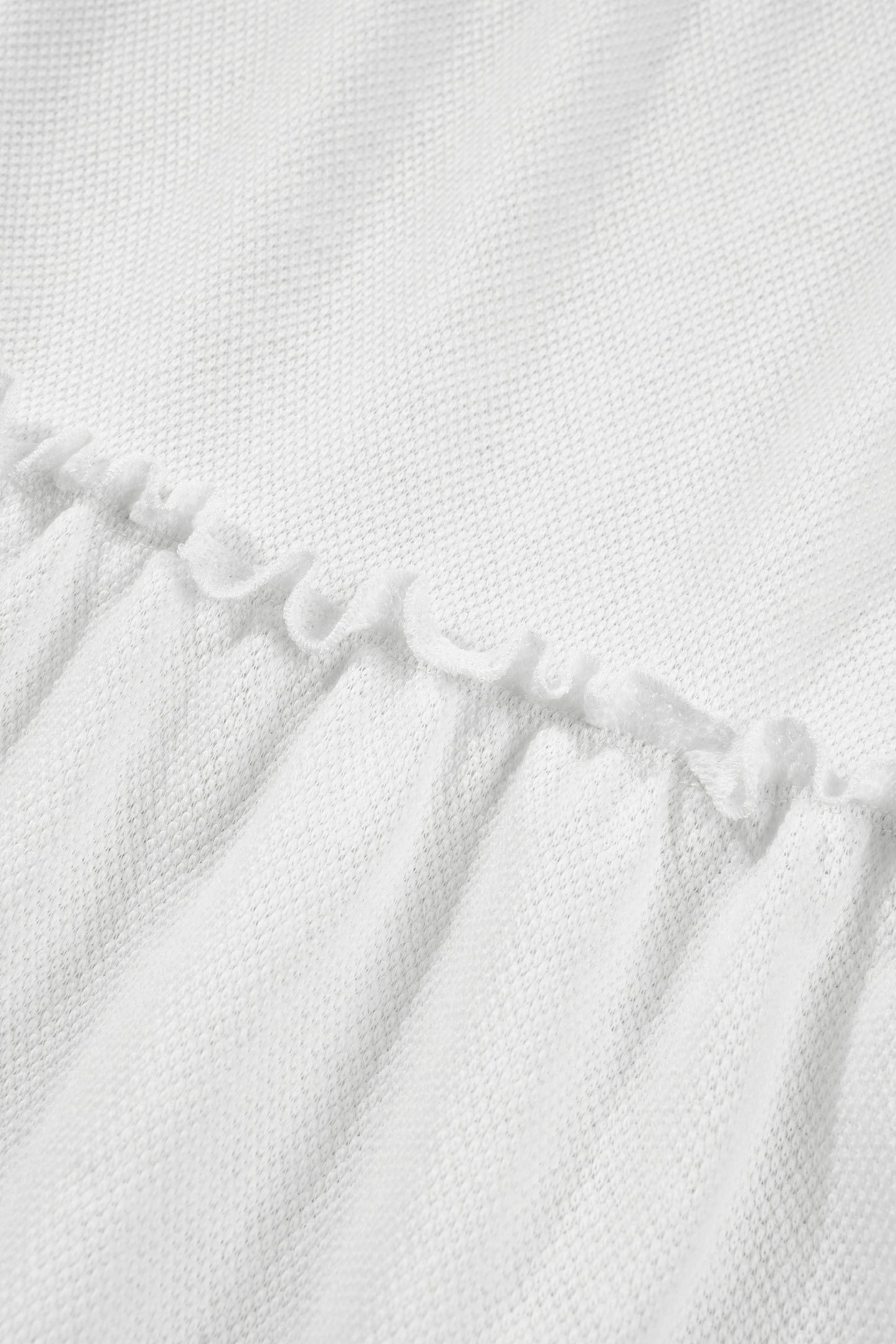 White Tiered Frill Trim A-line Tank Top