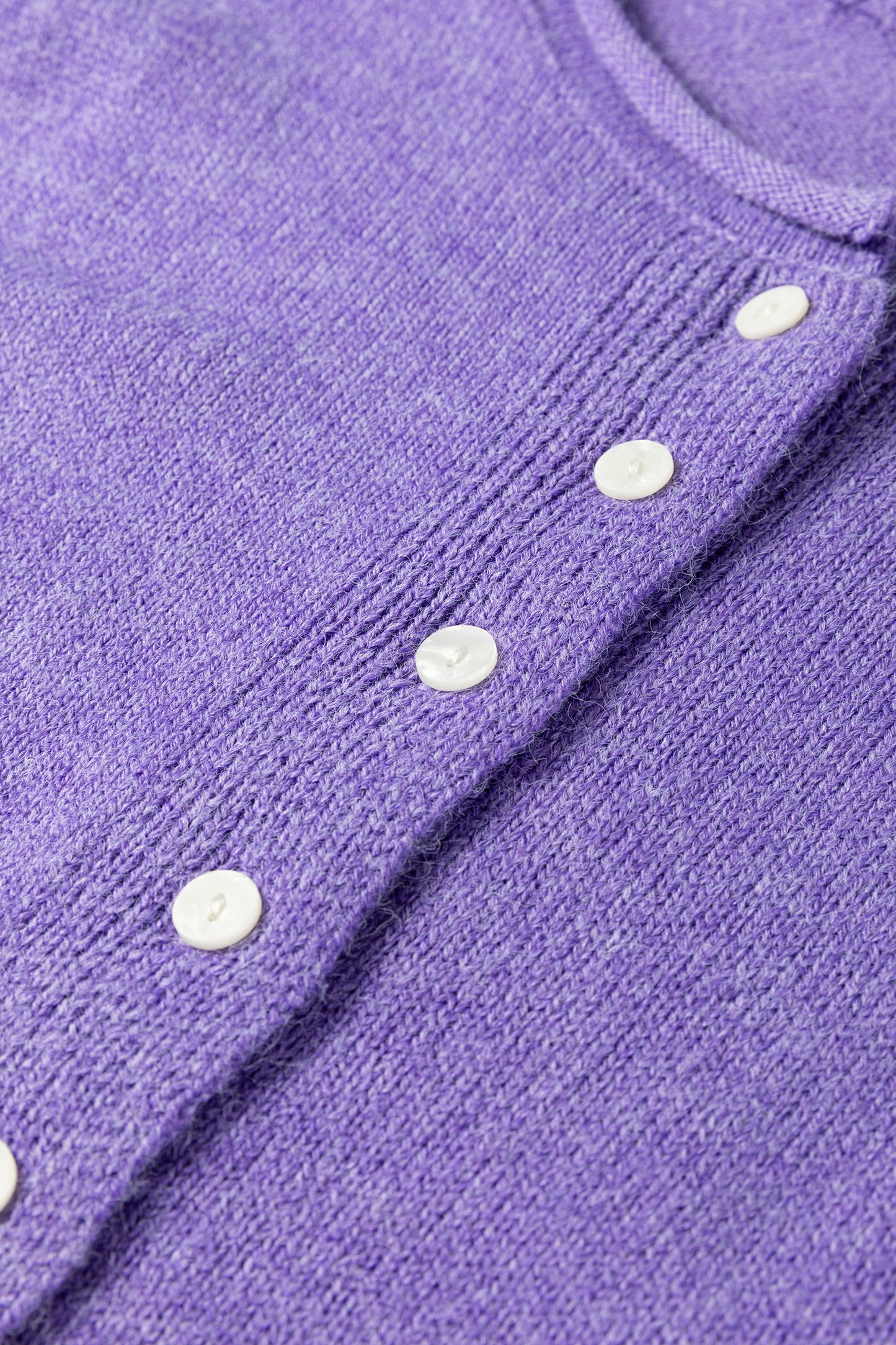 Wisteria Solid Color Knit Button Drop Shoulder Sweater Cardigan
