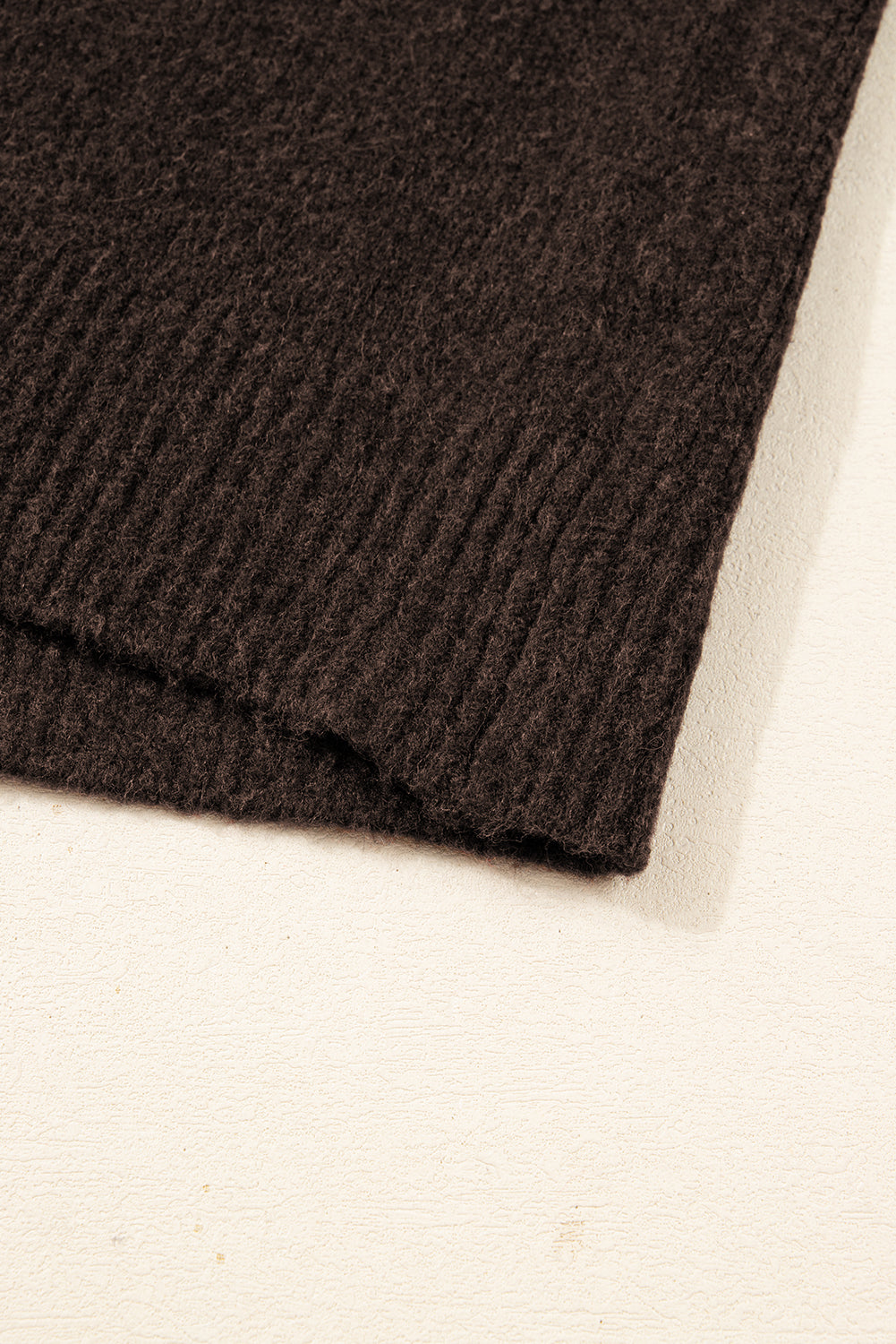 Chicory Coffee Heart Metal Button V Neck Cardigan Sweater