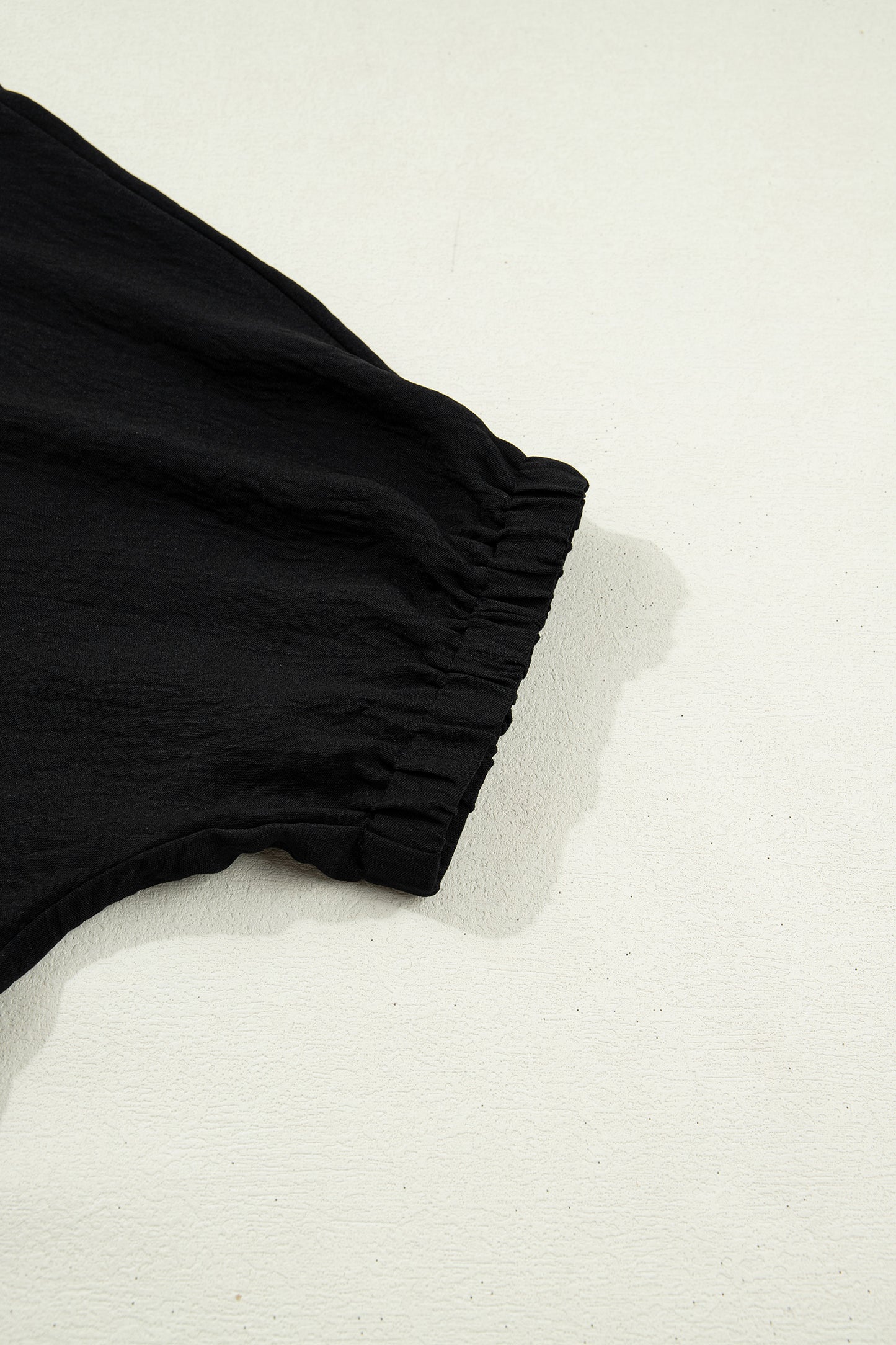 Rose Red Dolman Half Sleeve Leopard Patchwork Trim V Neck Blouse