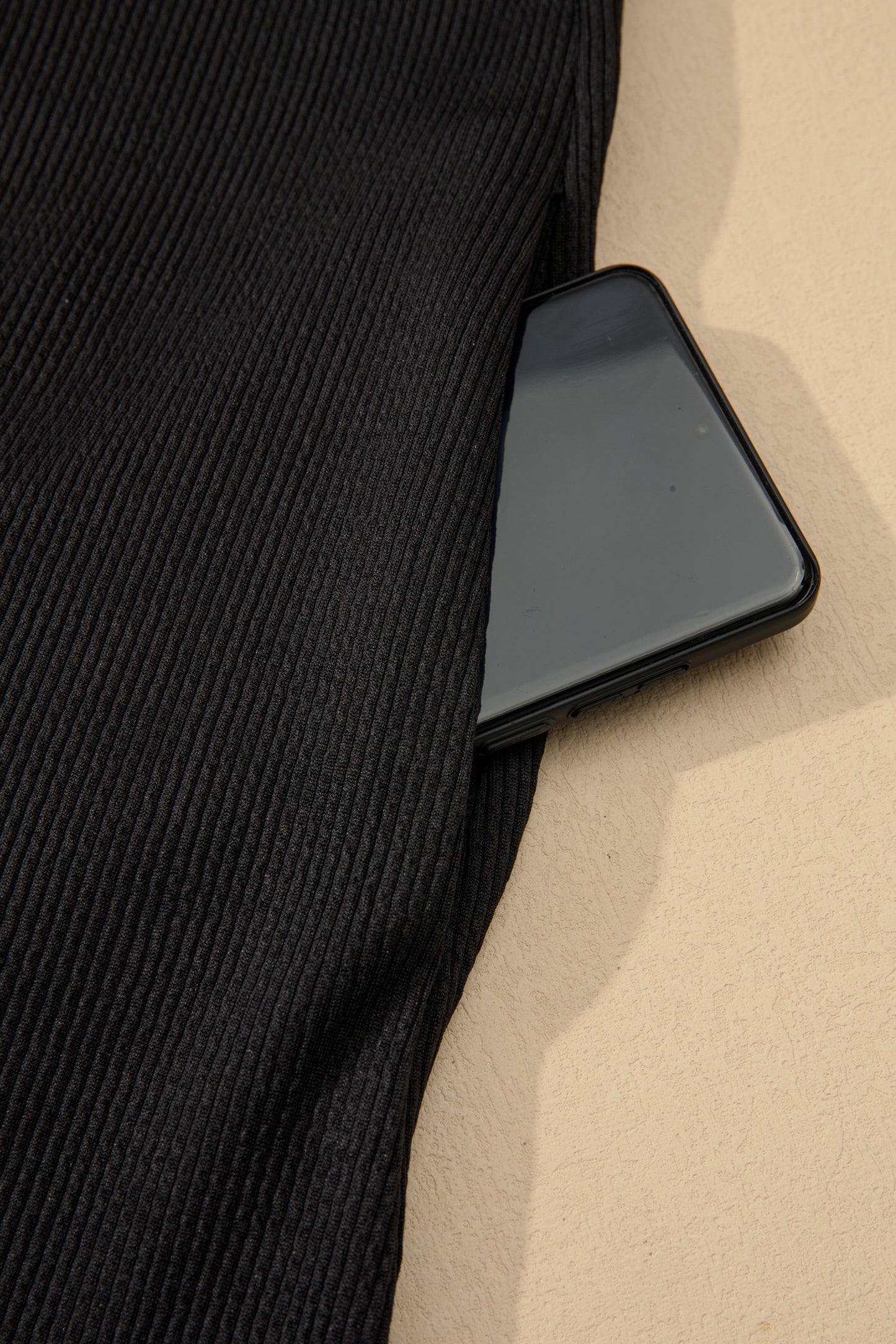 Black Contrast Color Block Leopard Trim Plus Size Ribbed Dress