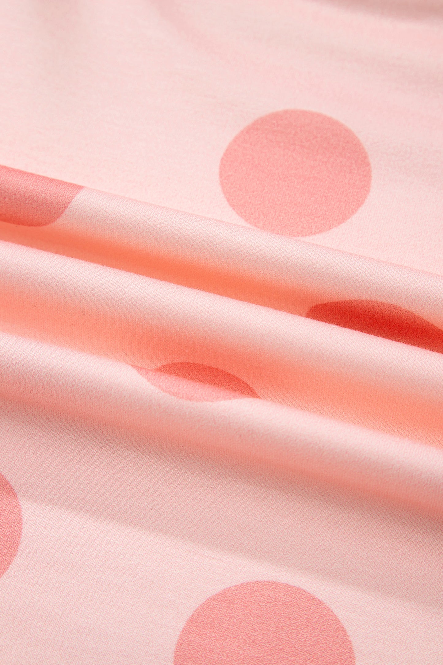 Sky Blue Polka Dot Print Drop Shoulder Pullover Drawstring Shorts Set