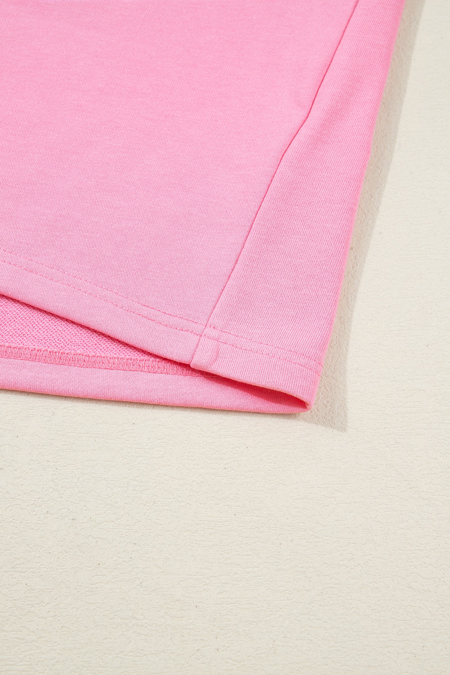 Sachet Pink Plaid Contrasted Double Christmas Tree Patched Raglan Sleeve Pullover 2pcs Short Set