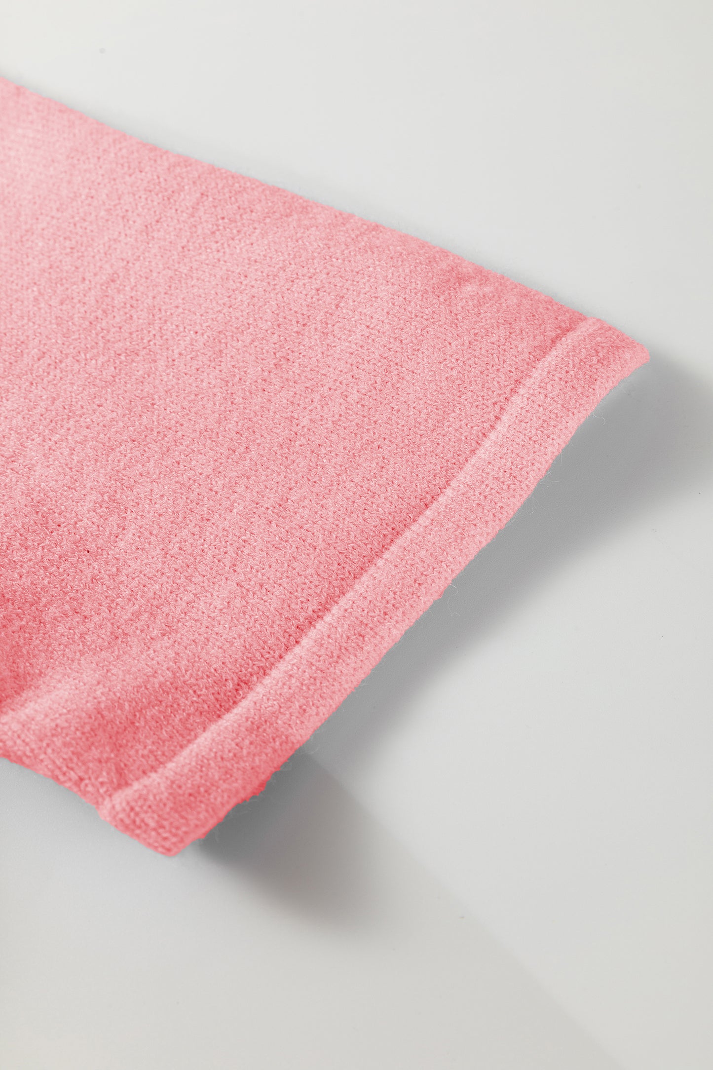 Peach Blossom 3/4 Sleeve Boxy Knit Button Down Sweater Cardigan