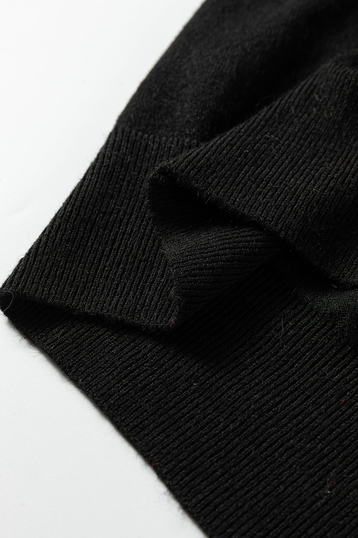 Gray Contrast Striped Trim V Neck Varsity Sweater