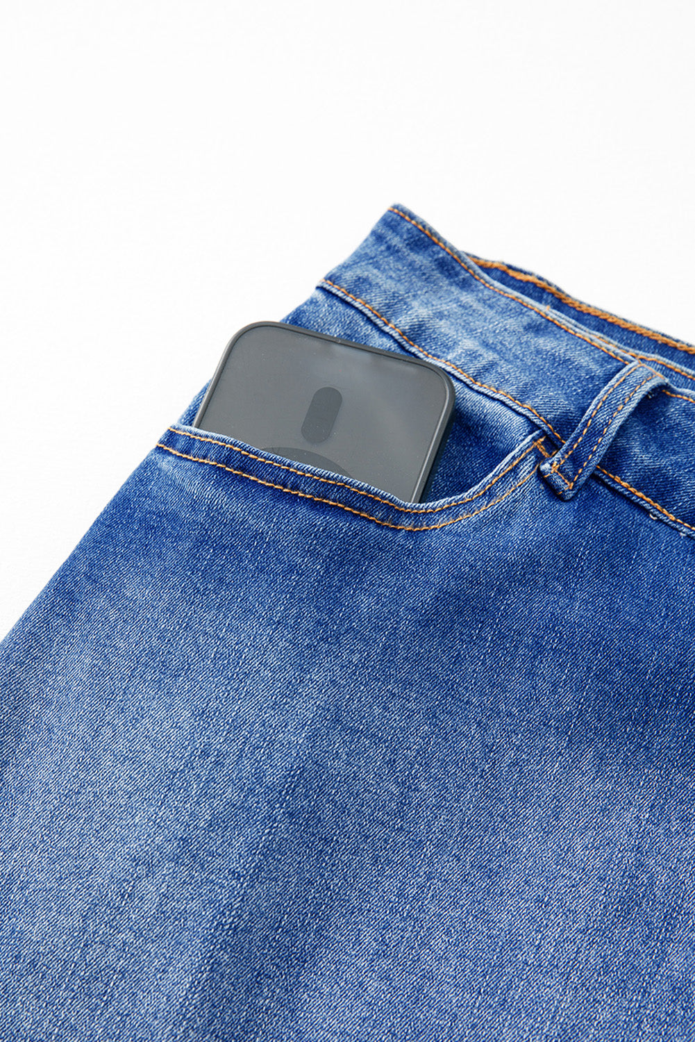 Ashleigh Blue Wrapped Crossed Waist Denim Mini Skirt