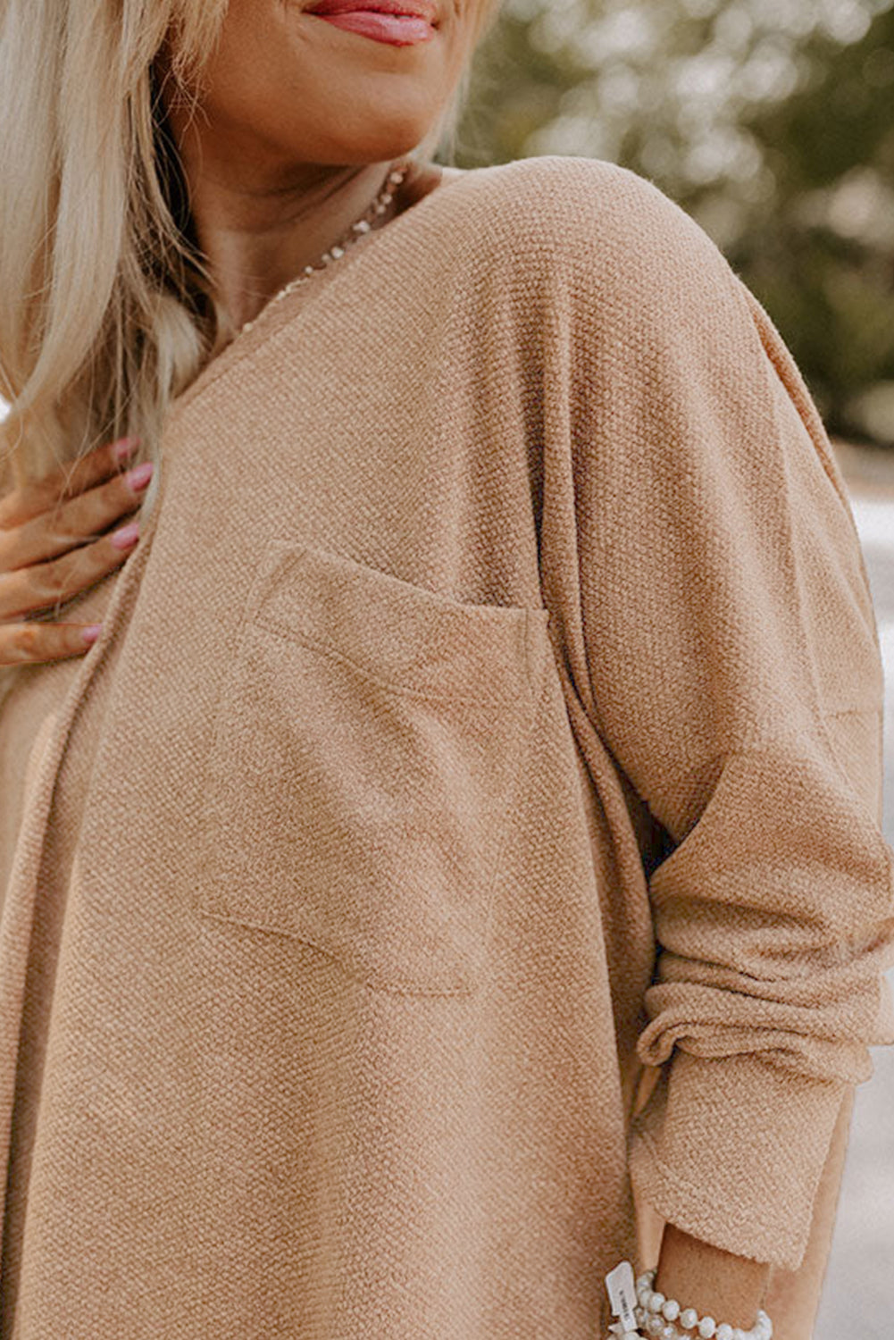 Parchment Plus Size Drop Shoulder Knit Tunic Top