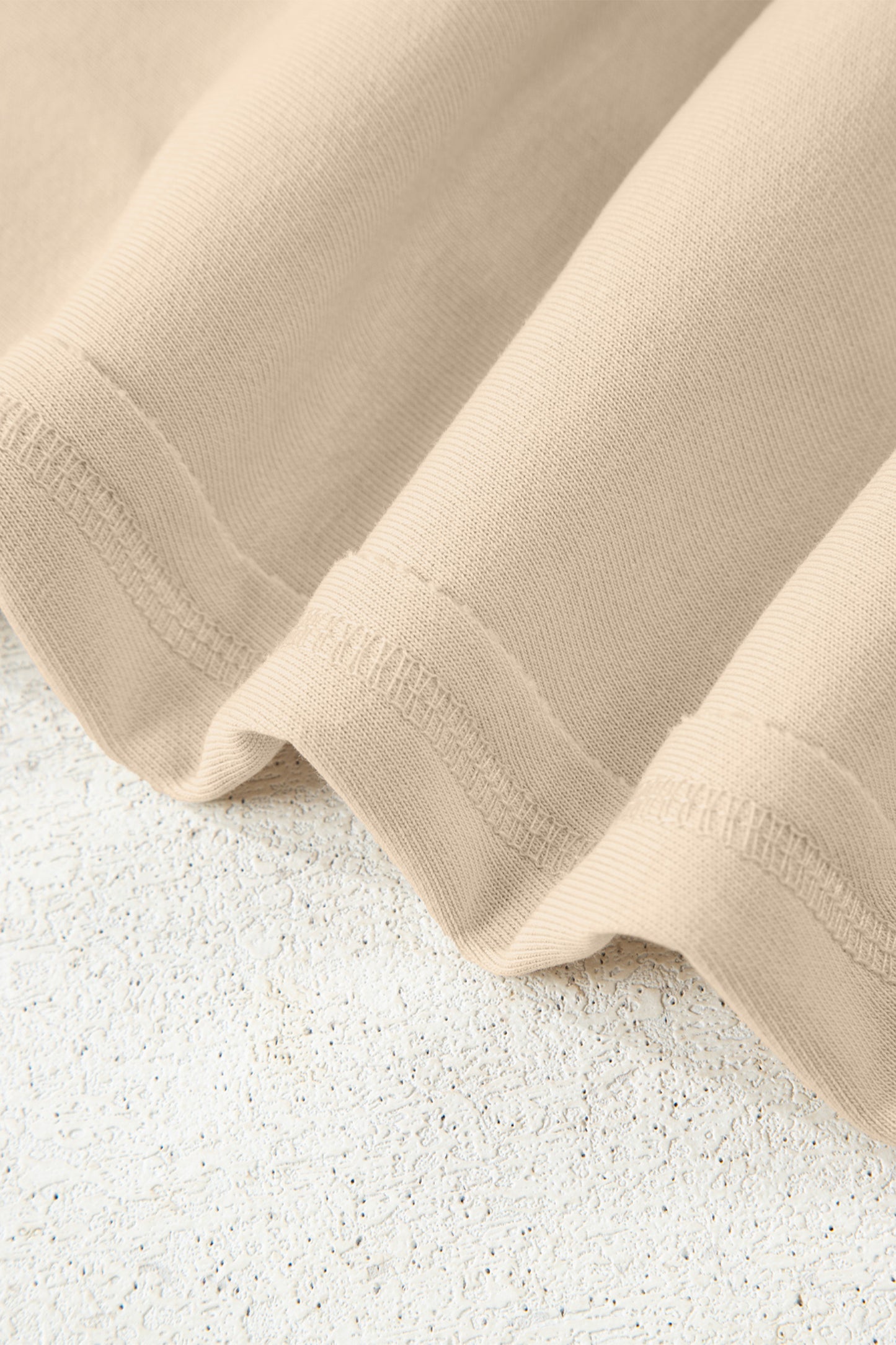 Orchid Petal Solid Color Raw Seam Patchwork Baggy Sweatshirt