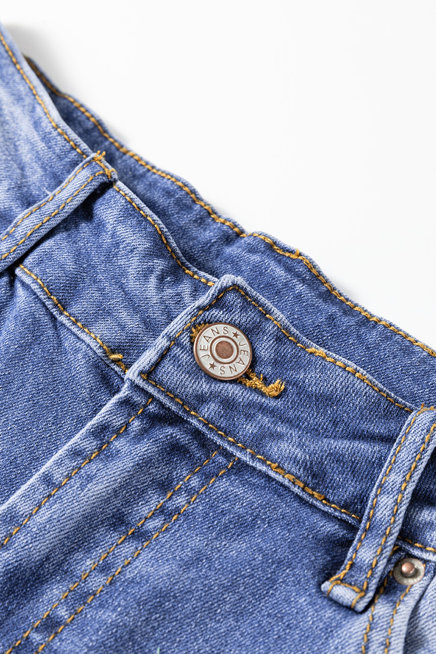 Myosotis Mid Rise Distressed Sneak Peek Straight Leg Jeans