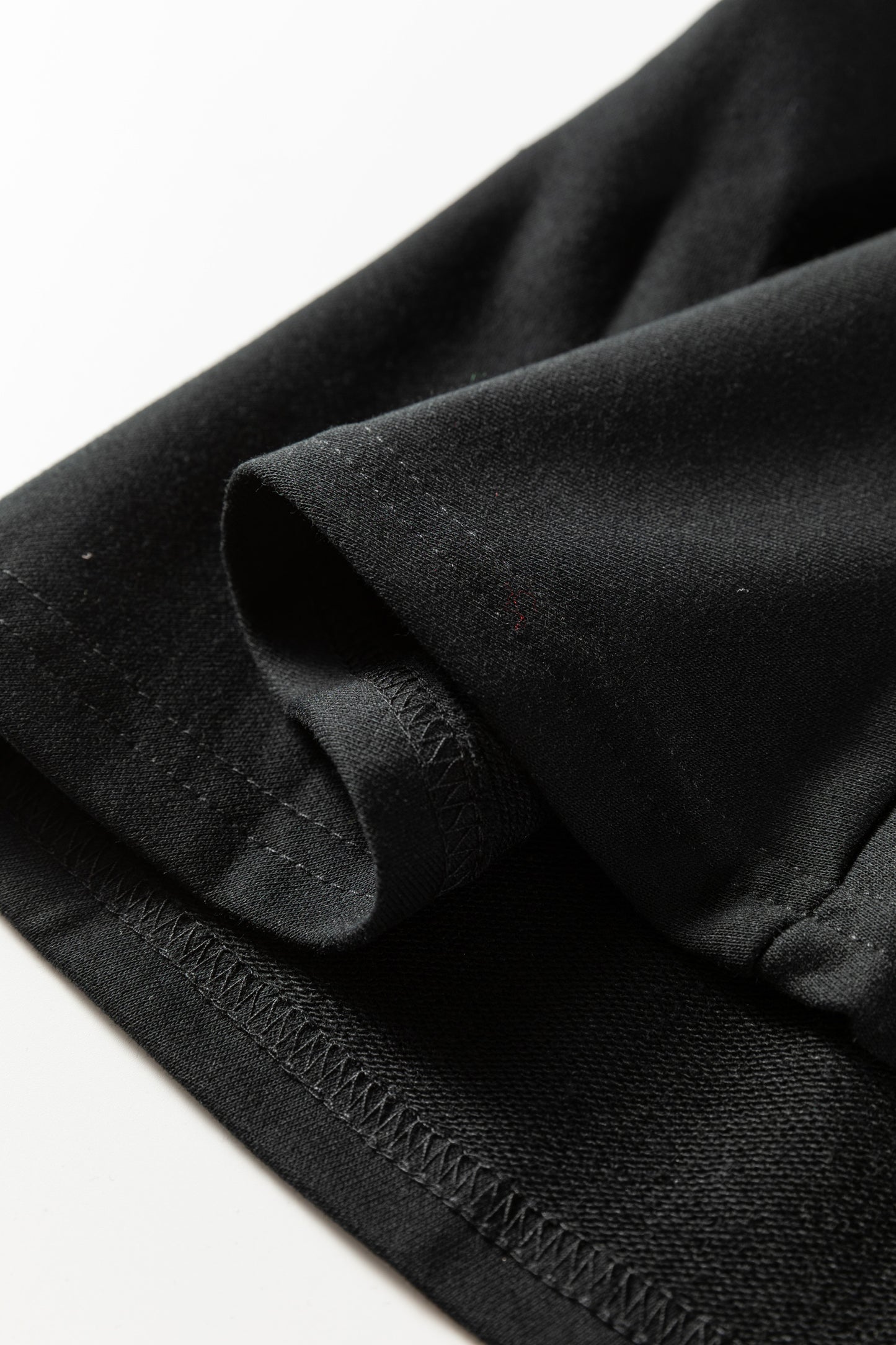 Black Plus Size Striped Cuffs Polo Collar Patchwork Long Sleeve Ruffle Hem Dress