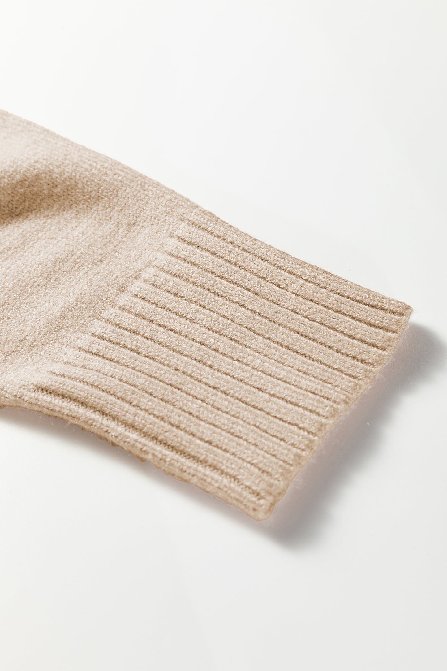 Parchment Colorblock Zipped Collared Pullover Sweater