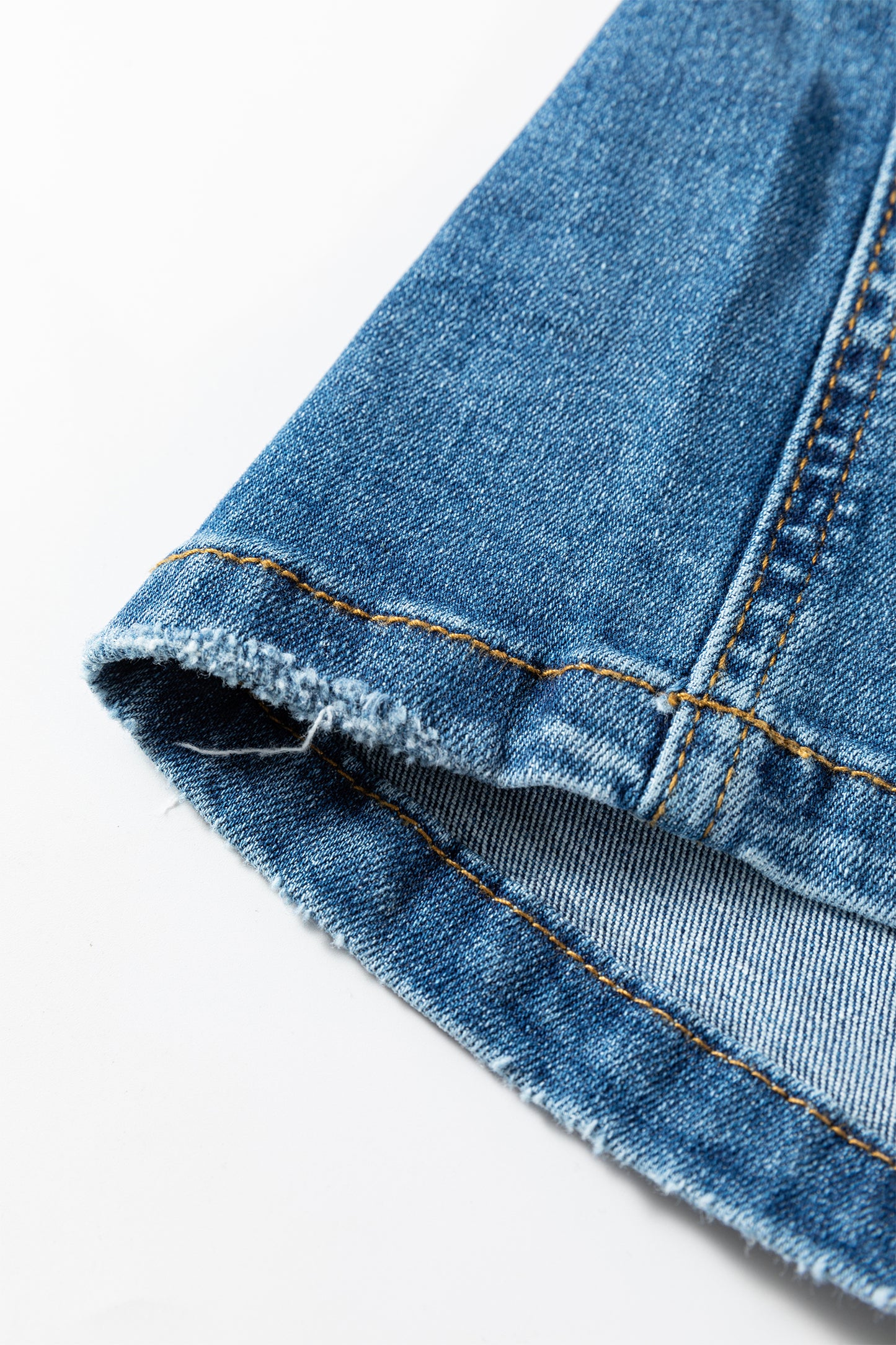 Myosotis Mid Rise Distressed Sneak Peek Straight Leg Jeans