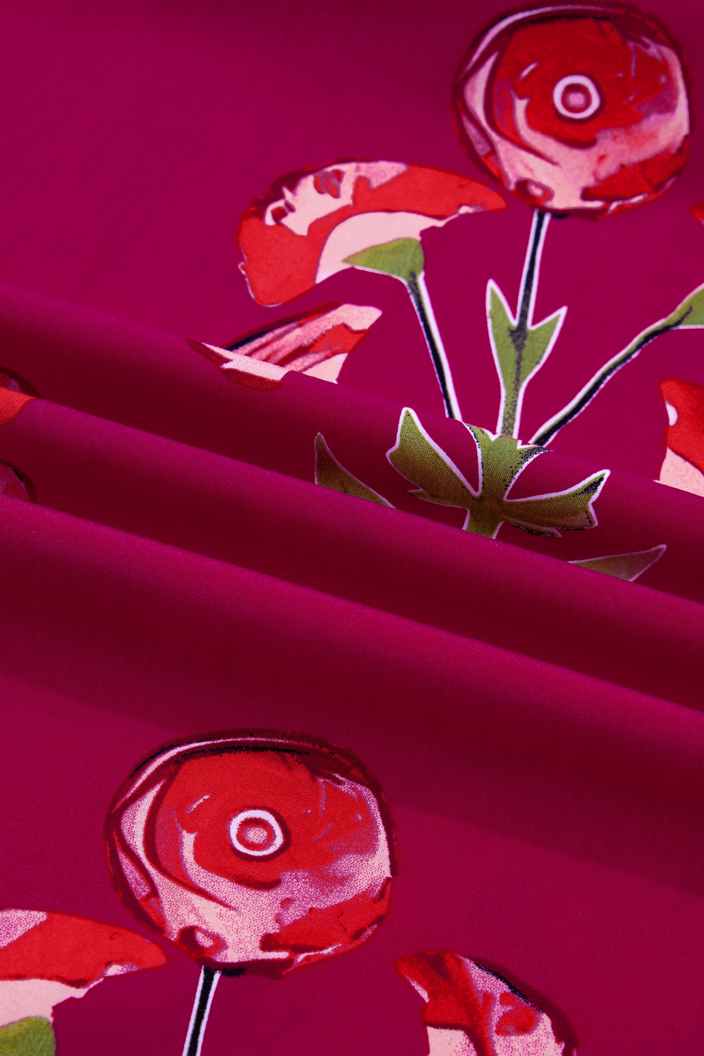 Red Floral Print Frilled V Neck Short Sleeve Ruffle Maxi Dress