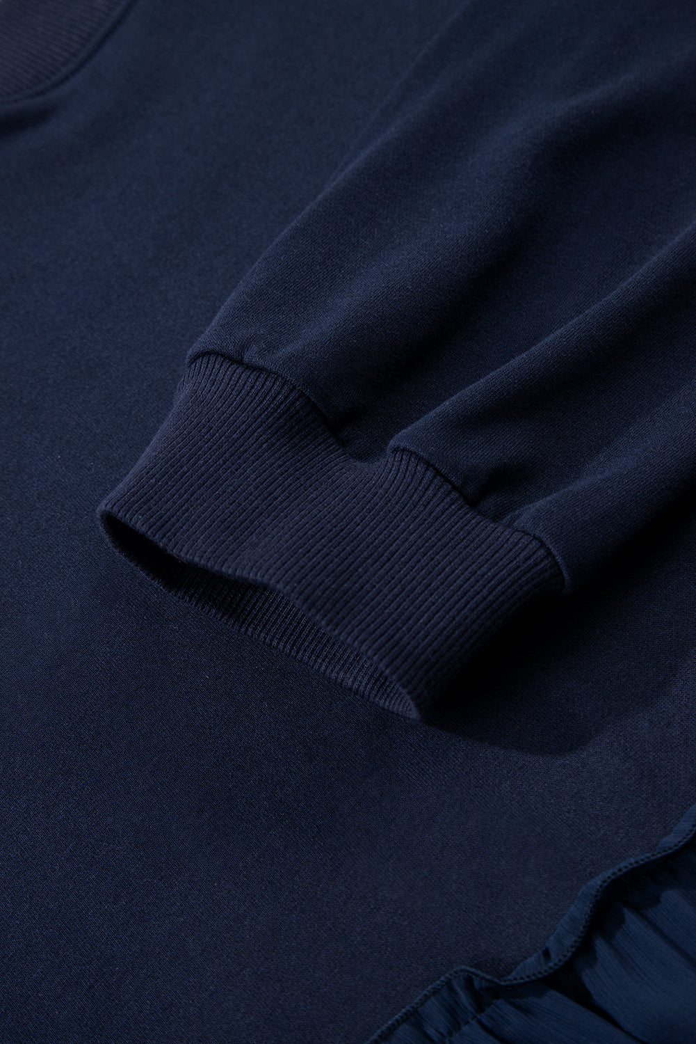 Pink Tiered Ruffle Ribbed Crew Neck Pullover Plus Size Top