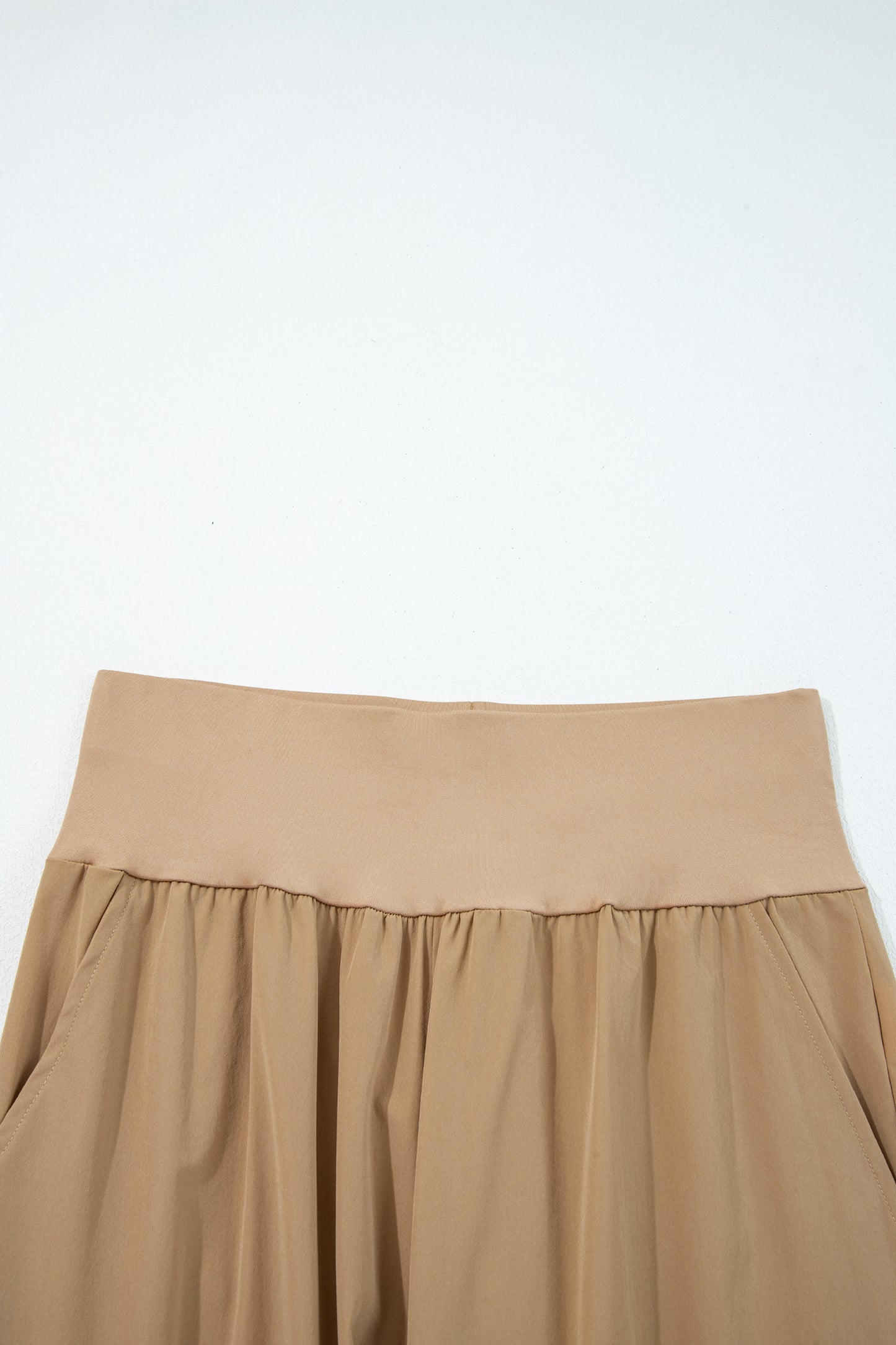 Medium Grey Elastic High Waist Pocketed Cargo Jogger Pants