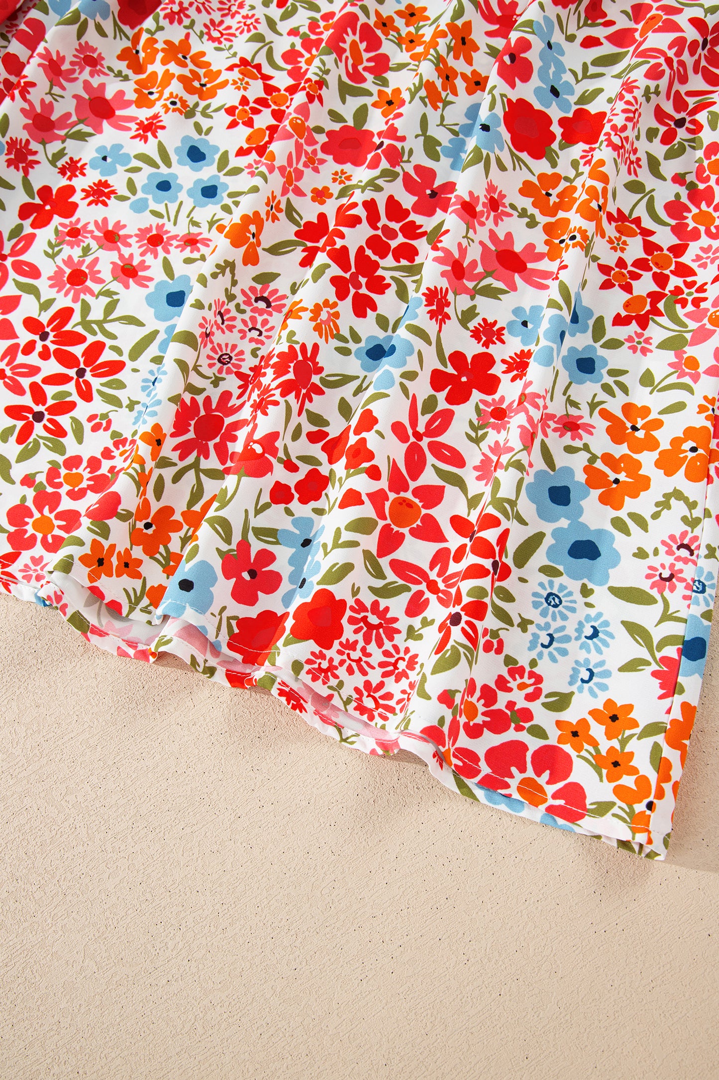 Pink Plus Size Button V Neck Leopard Print Puff Sleeve Loose Mini Dress